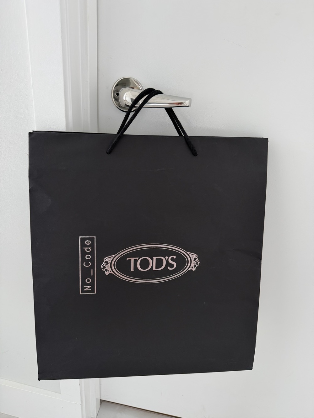 TOD'S No_Code Black & Silver Shopping Bag PRICED TO SELL